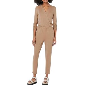 NWT Daily Ritual Supersoft Stretch Terry Long-Sleeve V-Neck Wrap Jumpsuit Size S